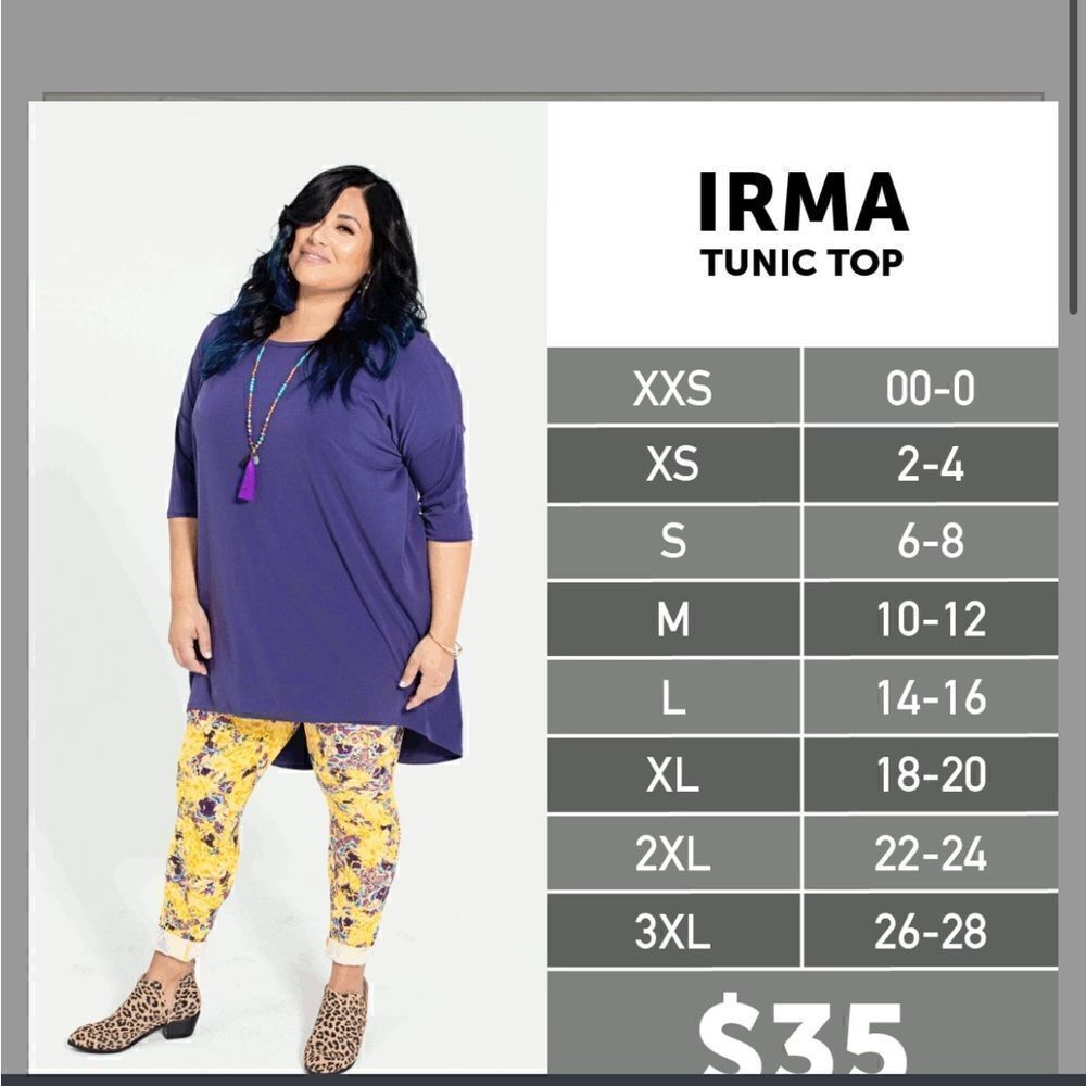 LuLaRoe floral patterned Irma - Picture 8 of 8